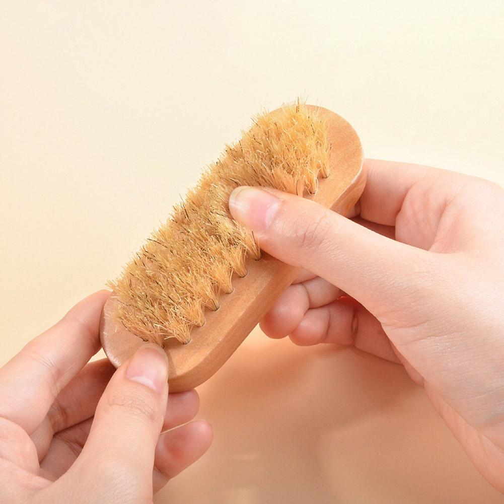 Pig Mane Nail Dust Brush Nail Cleaning Brush, Pig Bristle Remove Hair, Care Won't Nail Dust Too C2Y9