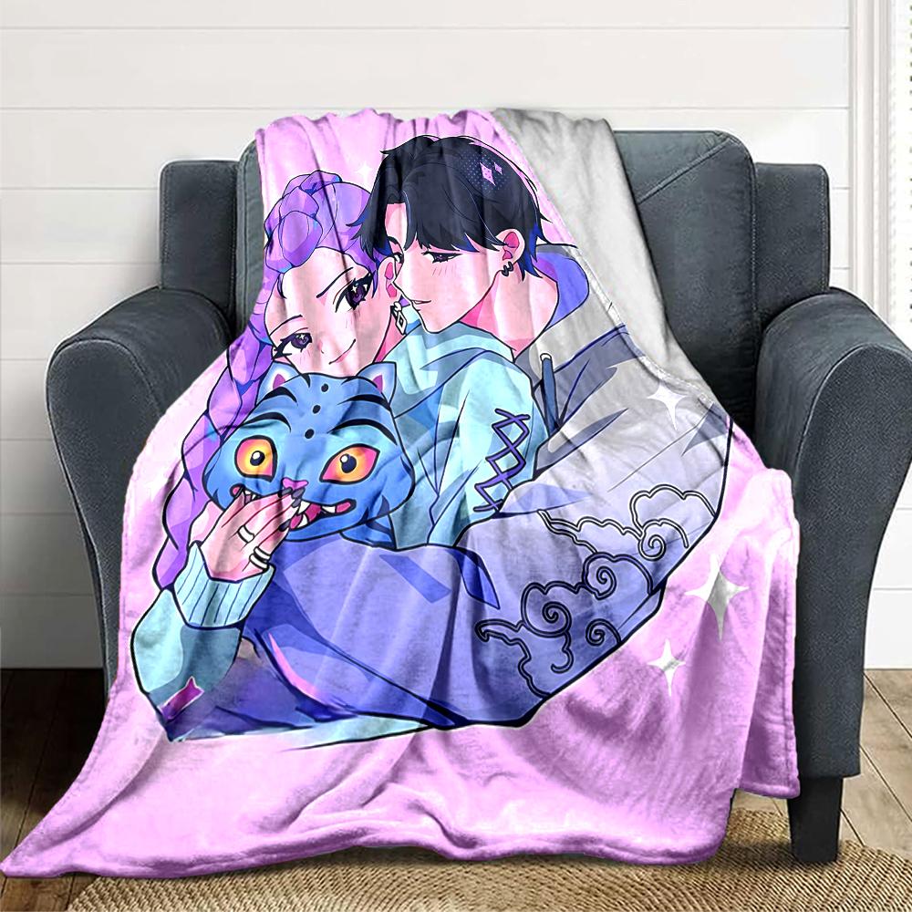 1Pc Fantasy Tiger Girl Blanket For Couch Bed Plush Cozy Fuzzy Blanket Super Soft Warm Blankets For Fall And Winter 0918191