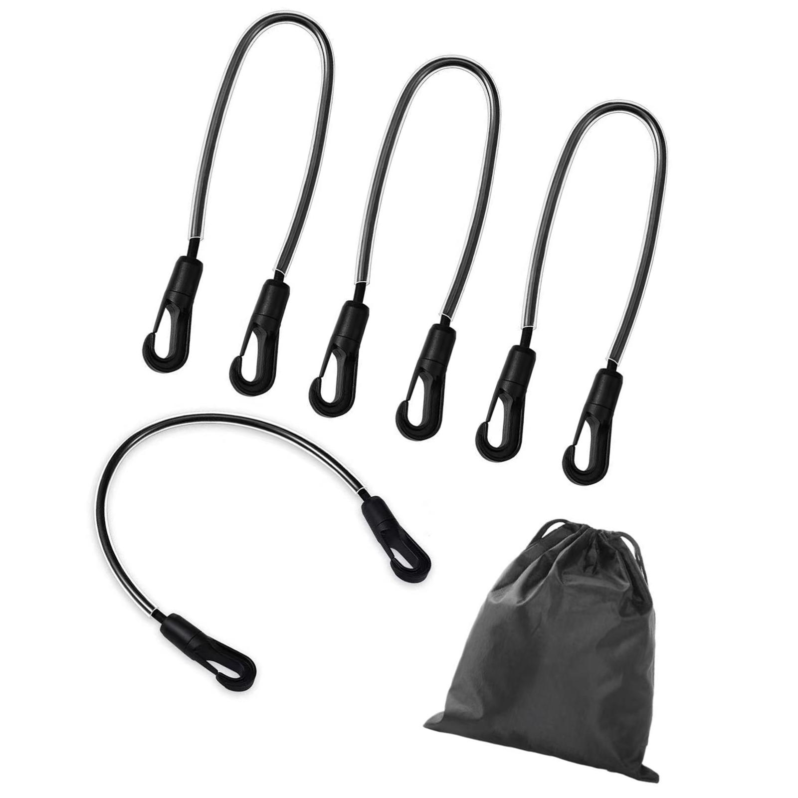 

Набор из 4 регулируемых эластичных ножных ремней для попоны для лошади для надежной фиксации, конструкция с двойными зажимами, прочные эластичные запасные ремни