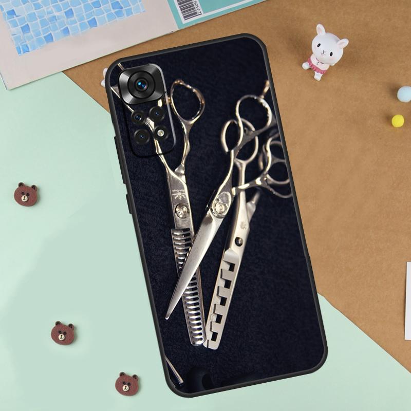 Hair Stylist Scissors Brush Switch Case For Xiaomi Redmi 14C 10C 12C 13C Cover For Redmi Note 14 Pro 13 9 10 11 12 10S 11S 12S