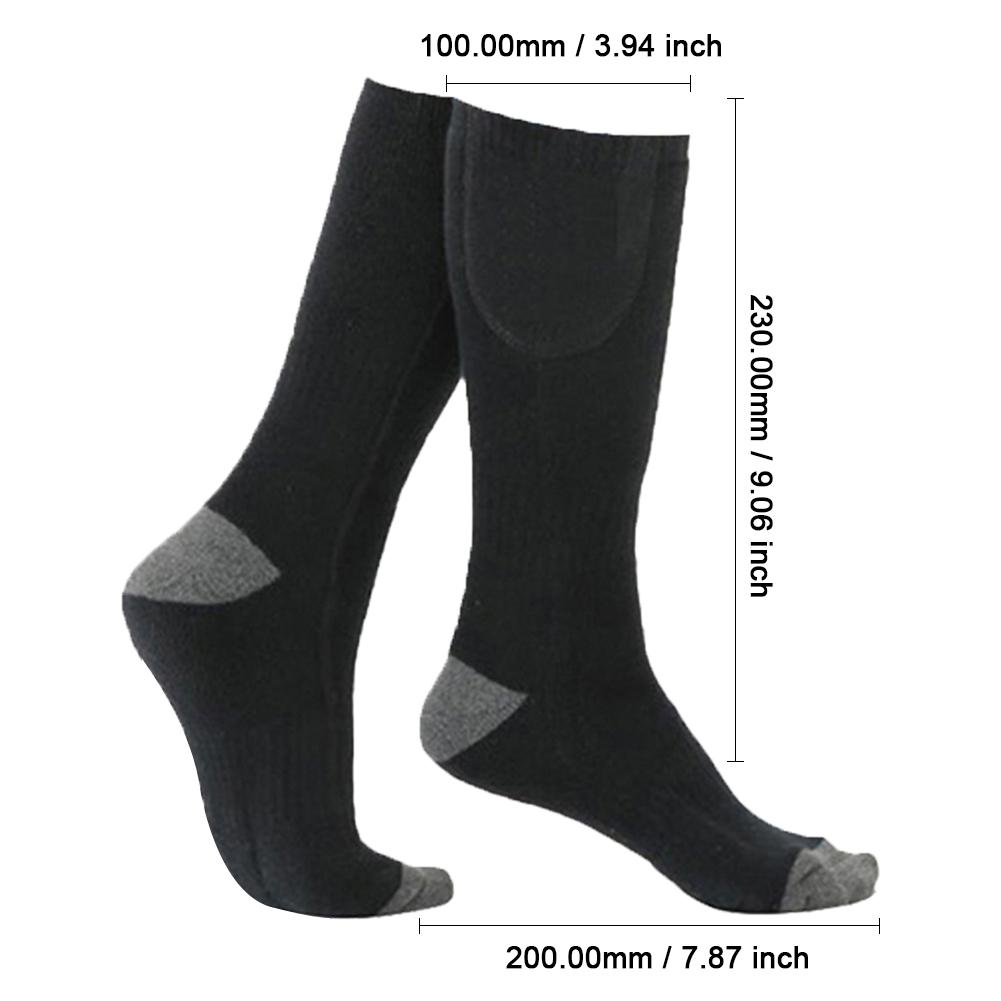 Electric Heated Socks Men Women Winter Warm Heating Socks Anti-Cold Thermal Heated Foot Warmer Outdoor Camping Ski Sports Socks