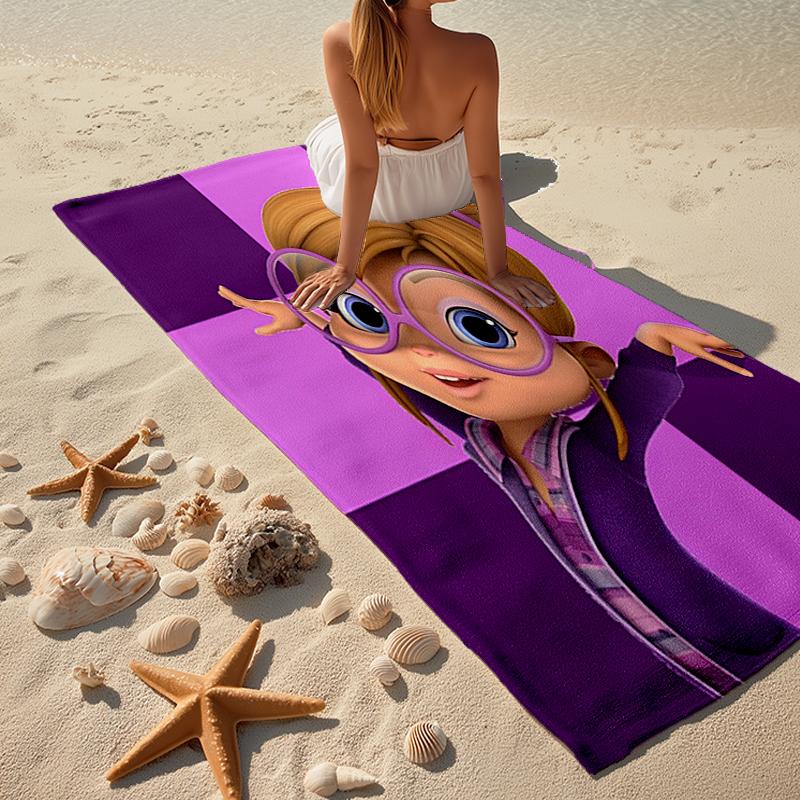 Asciugamano da Spiaggia Ultra-Morbido con Tema Alvin e i Chipmunks, Ideale per Piscina - Campeggio, Immersioni - Essenziale Perfetto per Viaggio, Asciugamano da Spiaggia Vivace.
