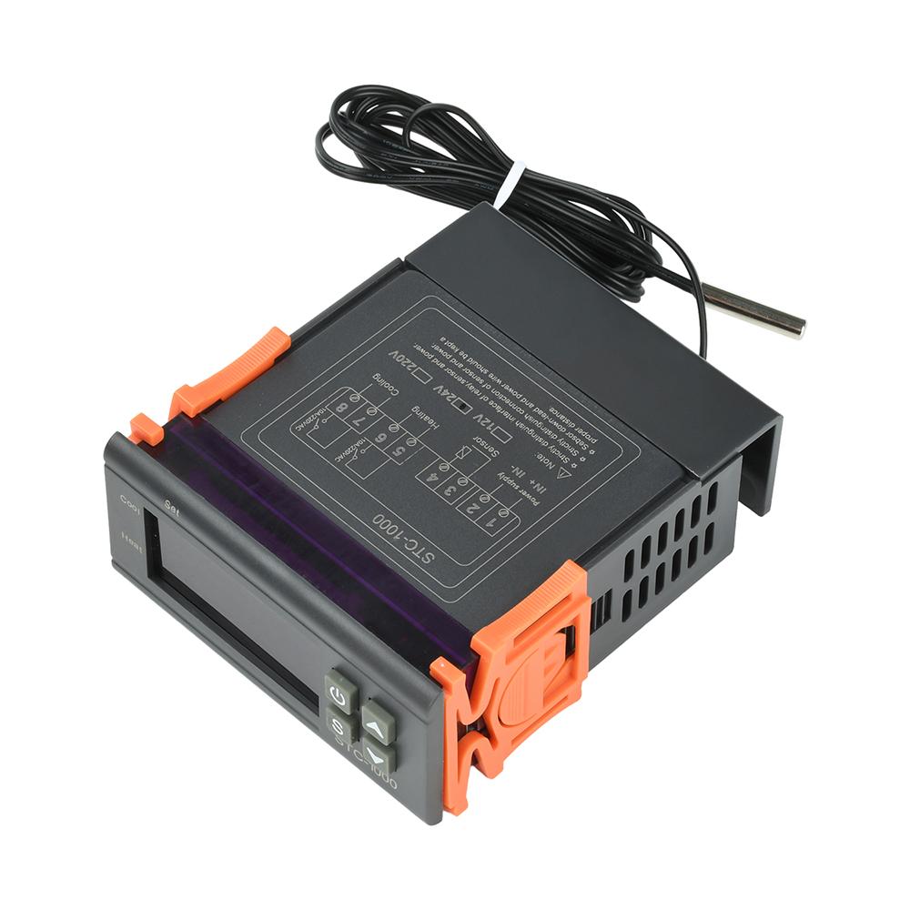 STC-1000 Digital Temperature Controller With NTC Sensors AC 220V DC12V 24V Thermostat Controller for Incubator Refrigerator