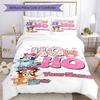 Bluey 112 Customize your name Bedding Set Breathable Duvet Cover with Pillowcases Home Decoration Birthday Gift
