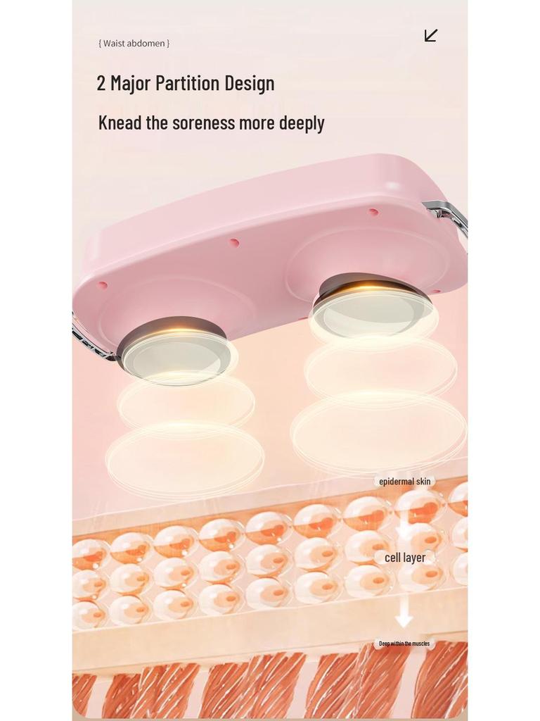 Portable Hot Compress & Vibration Massage Belt for Abdomen & Waist Slimming