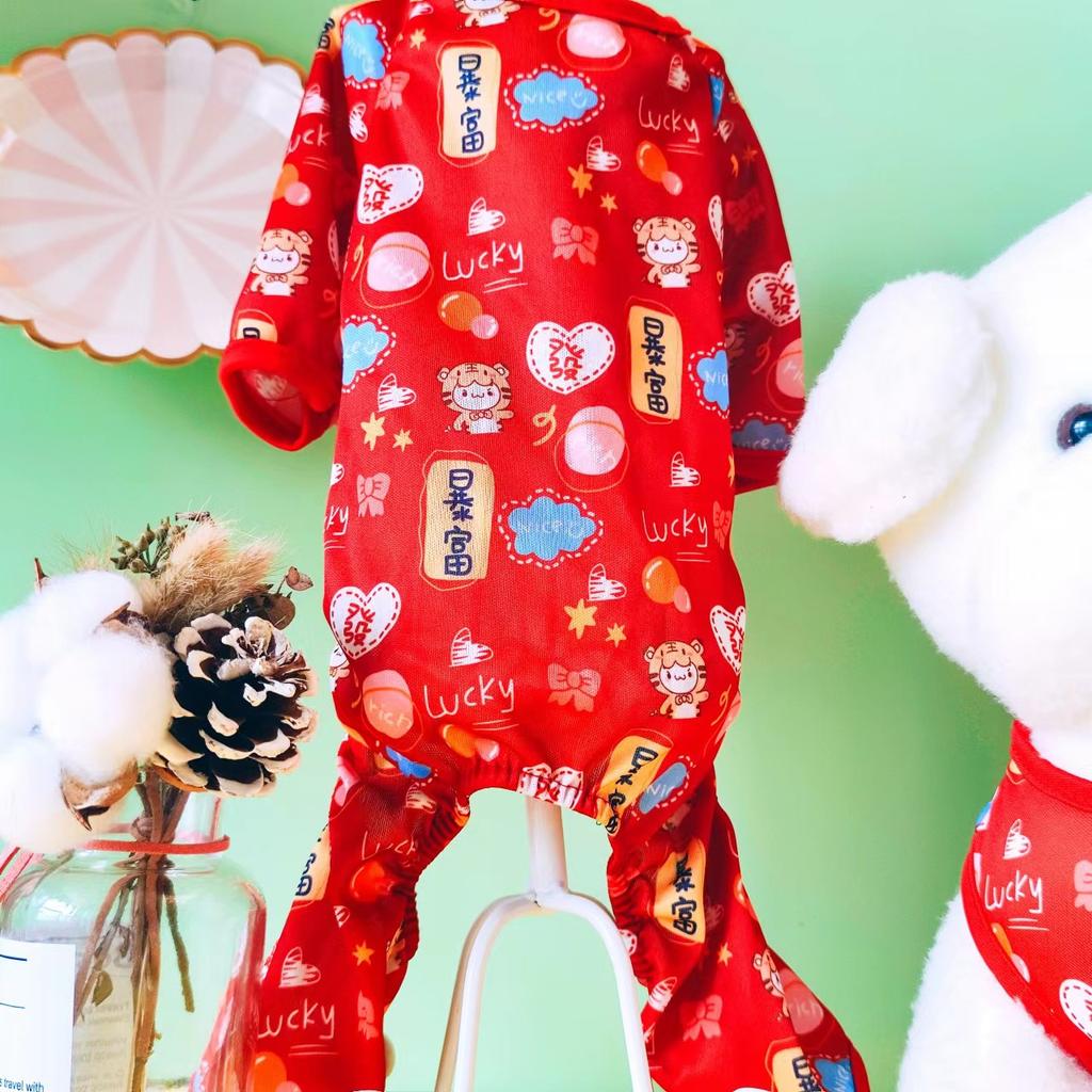 Spring and Autumn Dog Clothes Four-legged Cat Small Medium Dog Teddy Chihuahua Little Yellow Duck Pet Clothes
