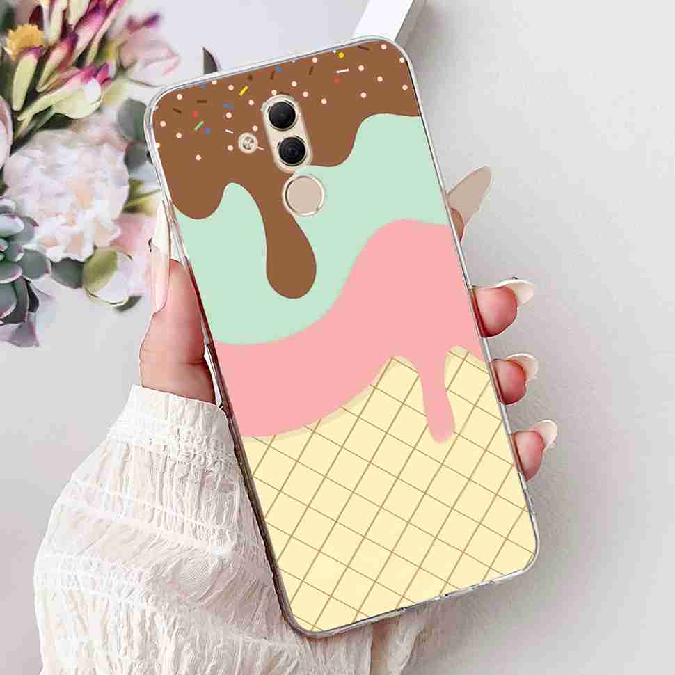 For Huawei Mate 20 Lite 6.3" Case SNE-AL00 Cute Cat Soft Silicone Cover For Huawei Mate 20Lite SNE-LX1 Colorful Butterfly Shell