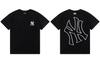 MLB & NY Large Logo Printed Short Sleeve T-shirt Black 908