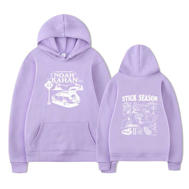 Noah Kahan Stick Season Merch Country Music Album Hoodie Sweatshirt Winter Warm Pullover Top Streetwear Unisex