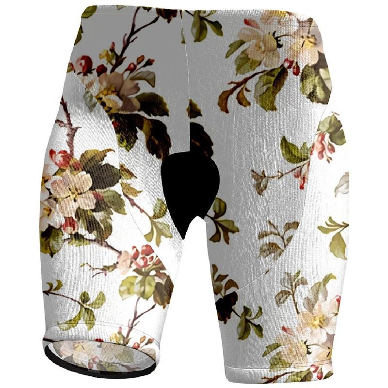 Short de cyclisme pour femme avec imprimé floral Coupe ajustée Vélo Montagne Route Cyclisme Sports d'extérieur
