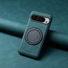 DENIOR A14 For Google Pixel 9 Pro XL Magnetic Case Rotary Kickstand Leather PC TPU Phone Cover