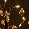 Wall-Mounted Christmas Tree, Mini LED USB Remote Control Light, Tabletop Glowing Ornament, Nordic Style, Natural Decoration, Gold (35cm)