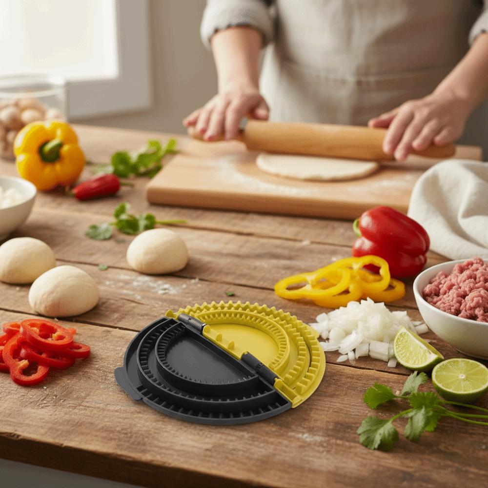 3-in-1 Tortillaversiegler & Bördelgerät Manuelle Presse Tortillaform 3-in-1 Sandwichform Dessertzubereitung