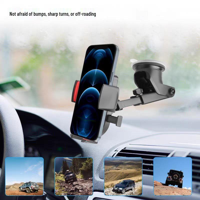 360° Rotating Suction Cup Car Phone Holder - Automatic & Multi-Directional Navigation Mount