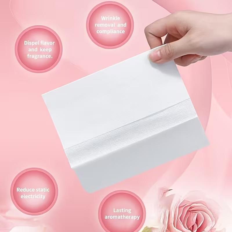 40Pcs Fabric Softening Sheet Drying Clothes Dryer Machine Washing Machine Fragrance Sheet Long Lasting Fragrance Deodorizing