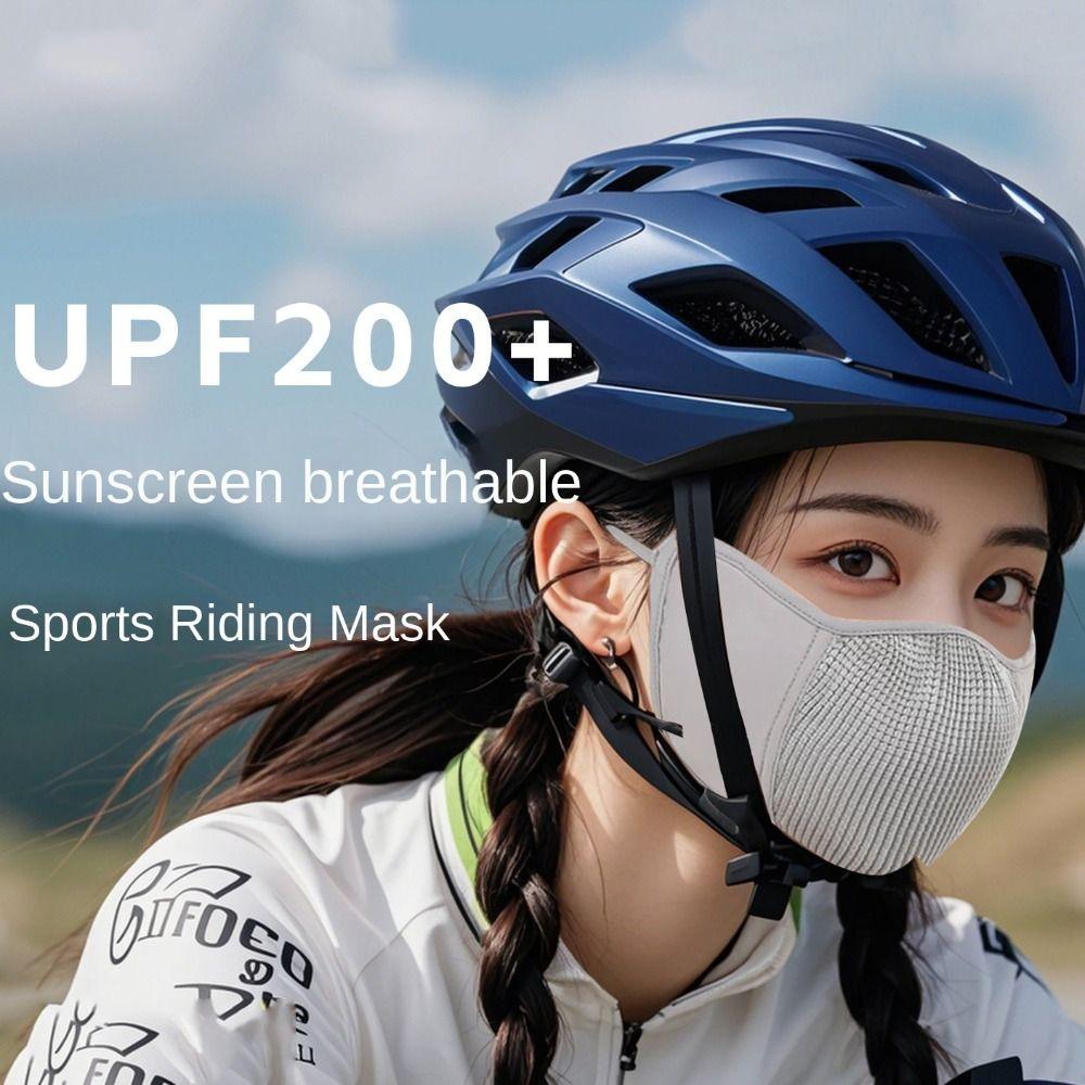

UV Protection Ice Silk Mask Eye Protection Face Gini Mask Thin Face Cover Golf сірий