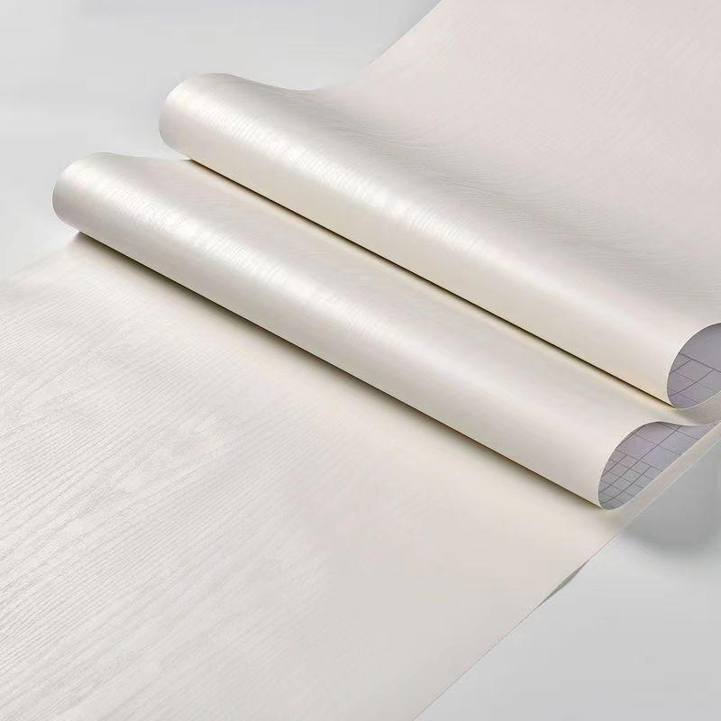 Self-adhesive Wallpaper Decorative Vinyl Matt White Adhesive Paper for Livingroom Furniture Wall Kitchen Cabinets Decoration PVC