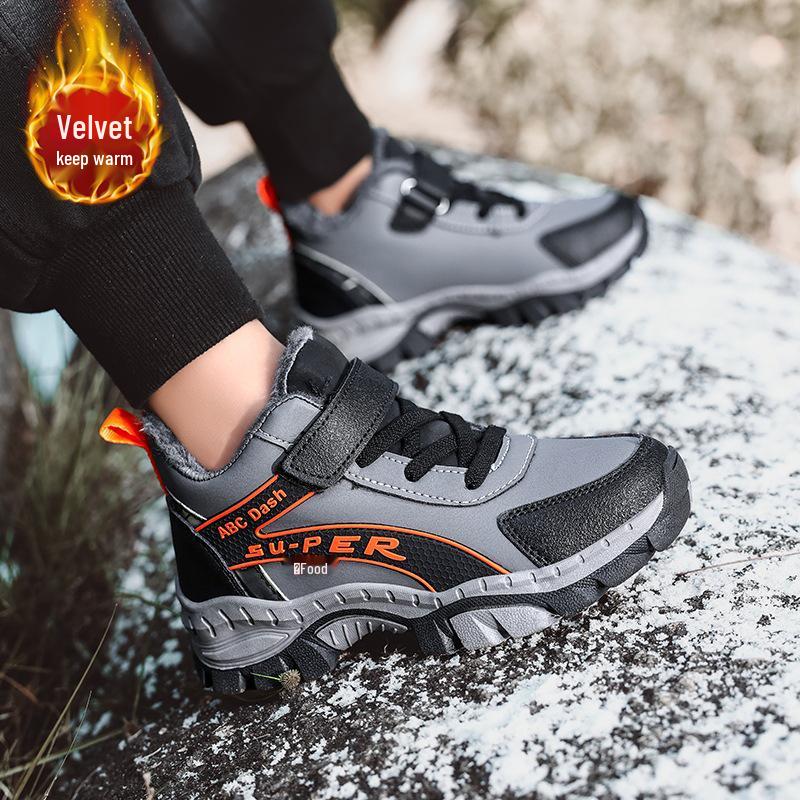 

Дитяче бавовняне взуття на флісовій підкладці - Нове 2025 Осінь/Зима Нековзне Тепле Спортивне Взуття для вулиці Size 37