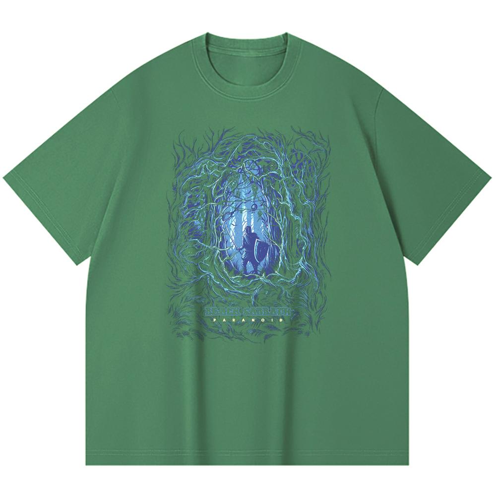 230 g/m² 100% Bavlna T-shirt Heavy Metal Rocková Kapela Tisk Populární Hudby Unisex Těžký Bavlněný T-shirt