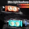 Rechargeable LED Headlamp Super Bright 6 Core 109g Lightweight Hands Free for Outdoor Fishing Camping Mining Long Running Time