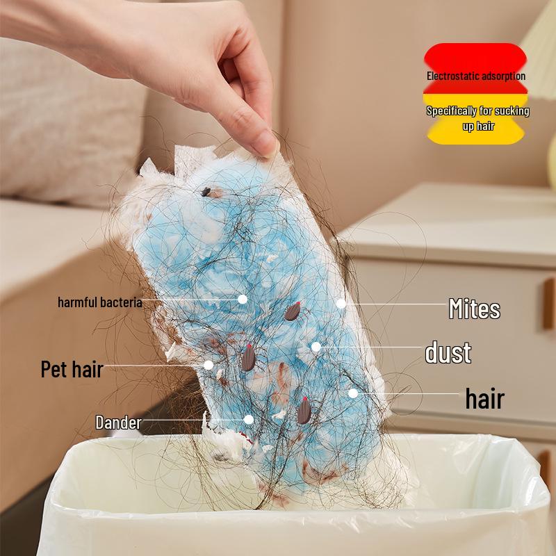Static Electricity Fiber Duster - Disposable Brush Head for Home Cleaning and Dust Removal