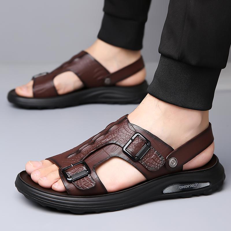 Fashion Outdoor Men's Summer Walking Sandals New Non-slip Sporty Flats Quick Dry Man Wading Aqua Slippers Street Style Open-toe Sandals
