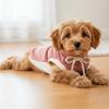 Pet Clothing Patchwork Dog Sweatshirt Cozy Warm Puppy Pullovers with Bow Soft Dog Bottoming Shirt Winter