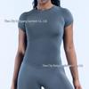 Seamless High-Stretch Yoga T-Shirt - Breathable, Body-Shaping, Short Sleeve for Running, Fitness, Sports