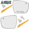 Car Left Right Door Side Heated Wing Mirror Convex Glass for Nissan Rogue 2014- Murano 2015- Pathfinder 2017- LHD