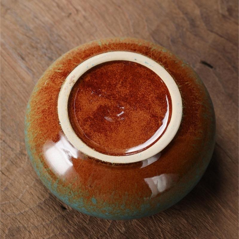 Vintage Gradient Porcelain Ashtray with Lid Large Capacity Windproof Storage Box Office Living Room Ashtray Gift Home Decoration