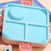 1PC Double Layer Portable Lunch Box For Kids With Sauce Box And Spoon Microwave Bento Boxes Dinnerware Set Food Storage Containe