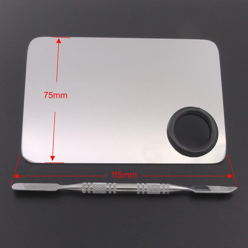 

Профессиональная косметическая палитра для макияжа из нержавеющей стали, шпатель для художника, косметическая палитра с инструментом-шпателем