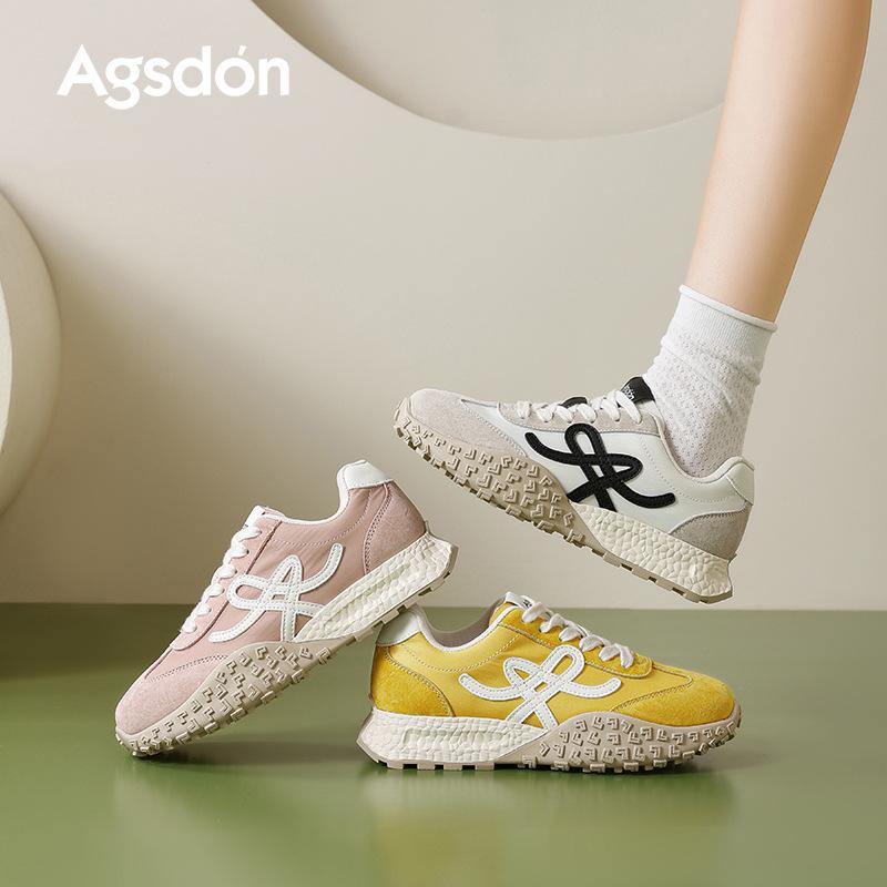 Augustine yellow German training shoes women's 2025 new autumn retro ballet style platform Forrest Gump sports and leisure shoes