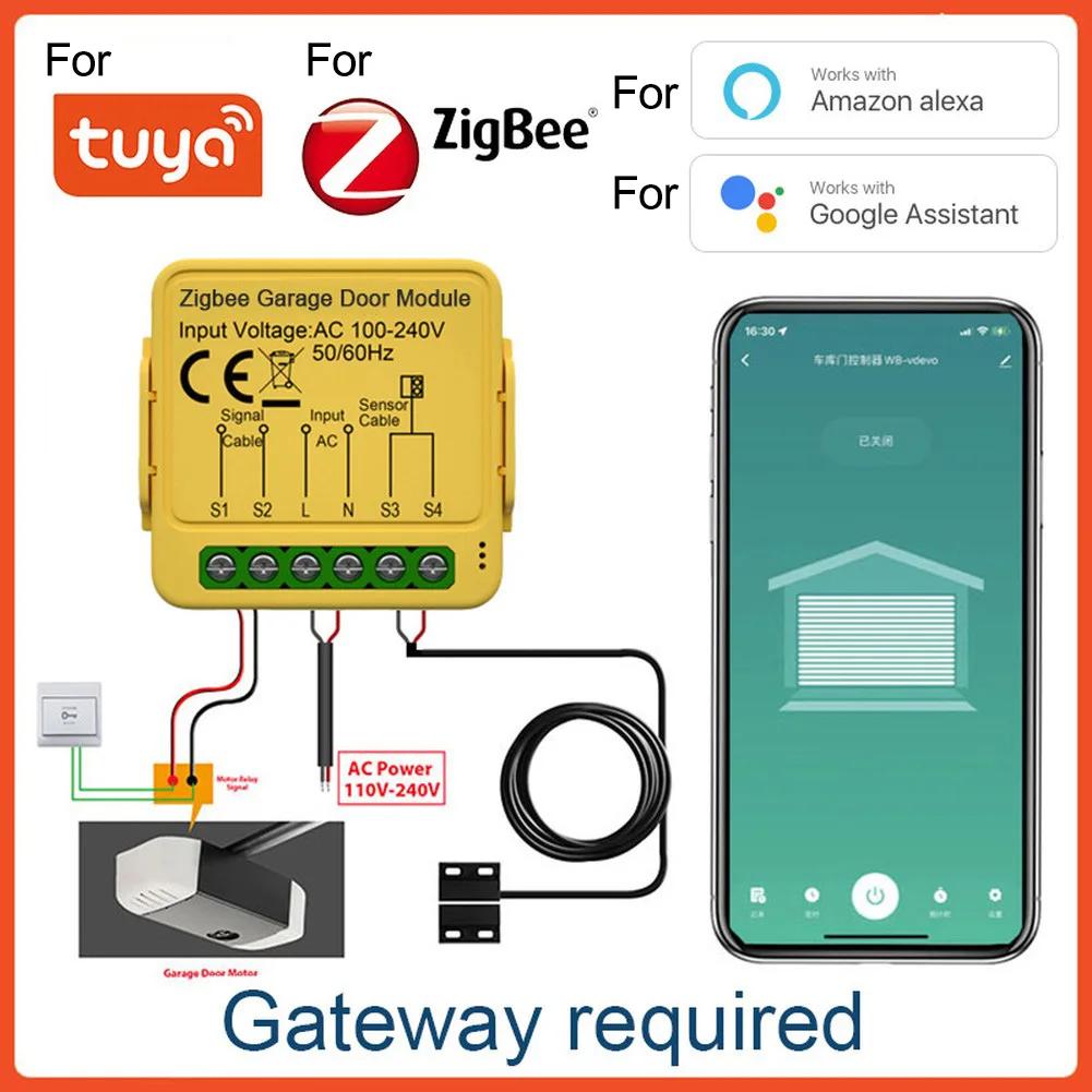 1 Set Garage Door Opener For-Tuya Smart Wifi App Intelligent Garage Door Switch Module Wifi Doors Opening Controller Accessories