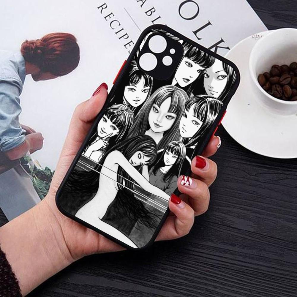 Japan Anime Tomie Kawakami Phone Case For IPhone 14 11 12 13 Mini Pro Max 8 7 Plus X XR XS MAX Translucent Matte Cover