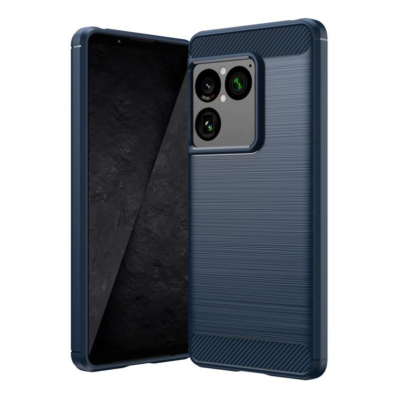 Carbon Fiber Brushed Soft TPU Case For Sony Xperia 1 VIII Case Soft Silicone Bumper Shockproof Cover For Sony Xperia 1 VIII