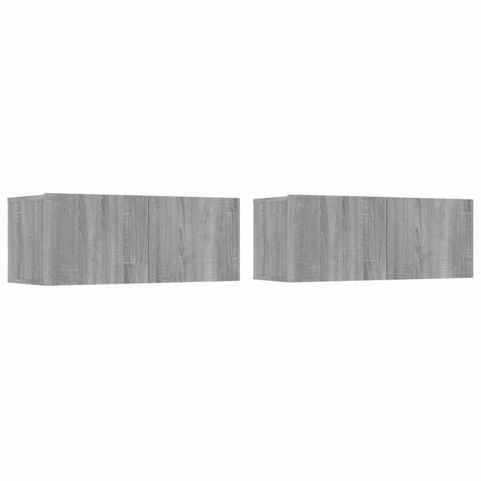 VidaXL Meubles TV 2 pcs Sonoma gris 80x30x30 cm Bois d'ingénierie 820464