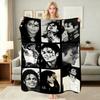 Michael Jackson Pop Printed Flannel Blanket Cozy Comfortable Fleece Blanket For Office Sofa Home Decor Memorial Gift