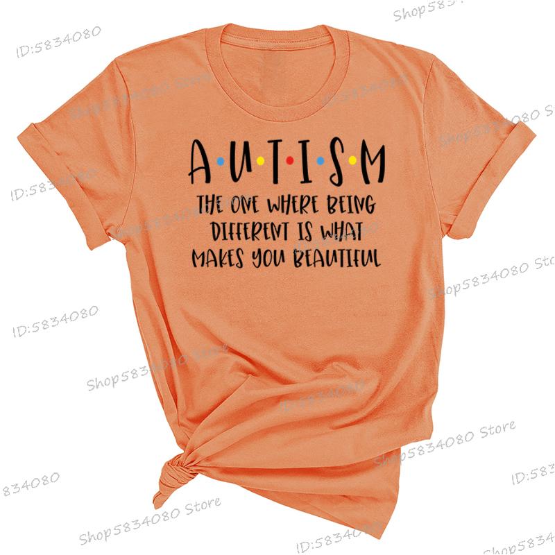 Autism Awareness Shirt Autism Acceptance T Shirt Gift Special Ed Gift Women Crew Neck Short Sleeve Tshirt Neurodiversity Tshirt