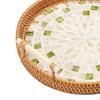 Chic Wicker Serving Tray for Entertaining - Stylish Platter Modern Home Decor