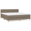 3140949 vidaXL Divan Bed with Mattress Taupe 160x200 Cm Fabric