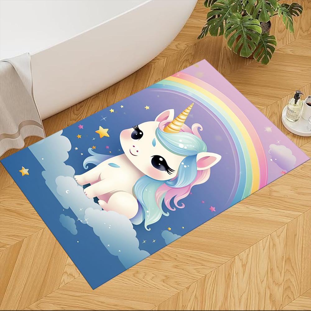 Magical Unicorn Dreamscape Non-Slip Home Carpet Design for Office Decor Living Room Bedroom Gift
