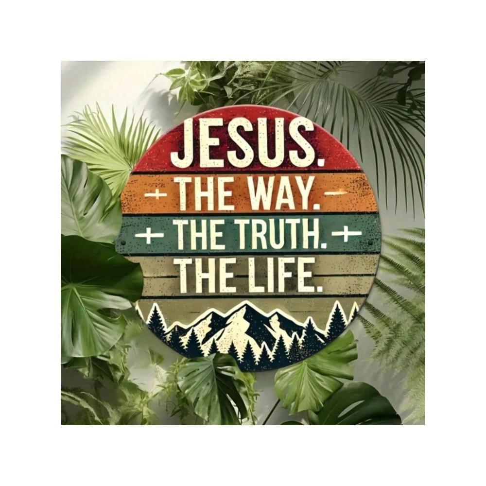 Jesus Ist Der Weg Wahrheit Leben Metall Wandkunst Poster Religiöse Dekoration