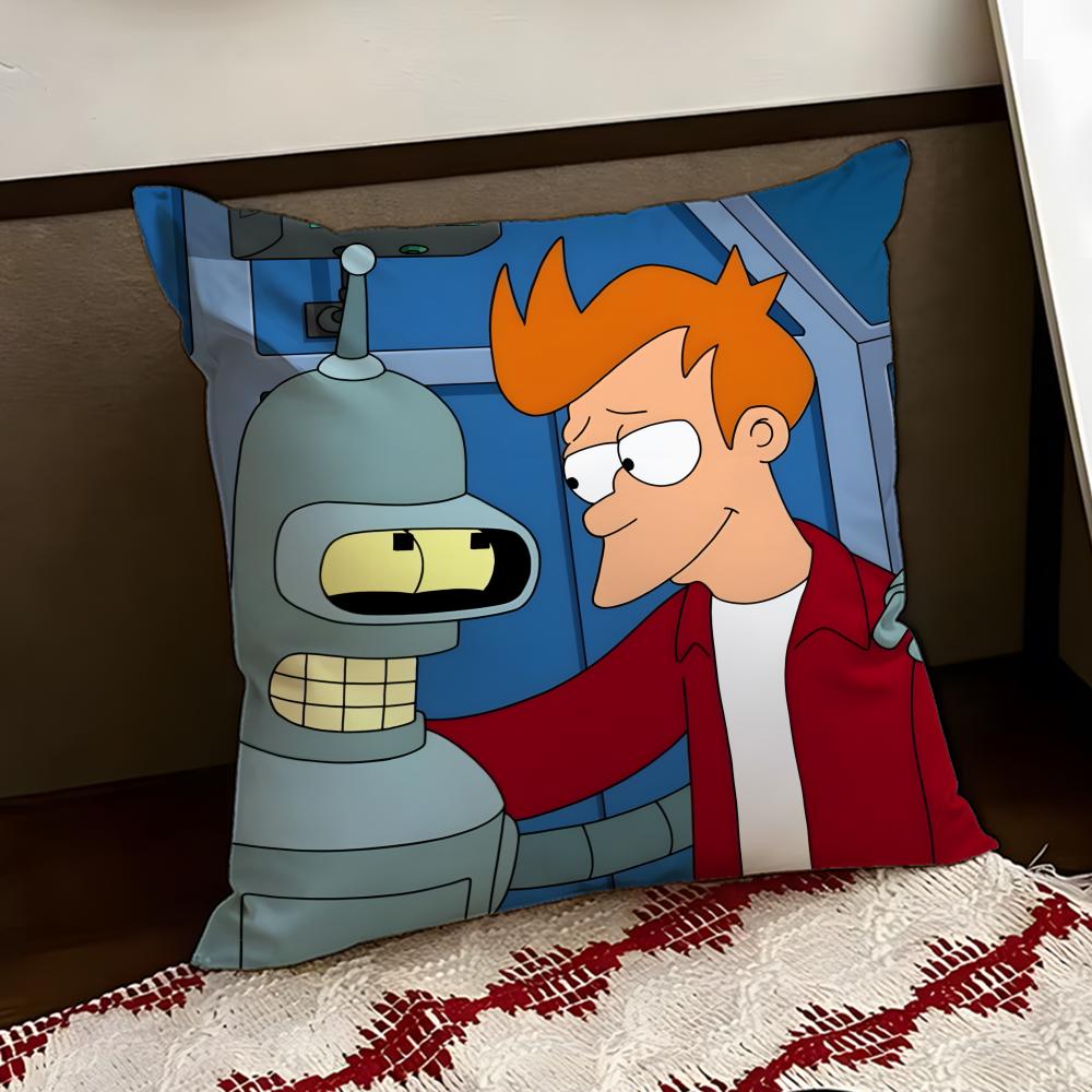 Anime FFuturama Cushion Cover Reversible Soft Durable Pillow Cover Home  Car MultiScene Use for Daily Comfort