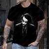 Joker Letnie Klasyczne Koszulki Męskie Zabawny Szkic Twarzy Jokera Clown 3D
