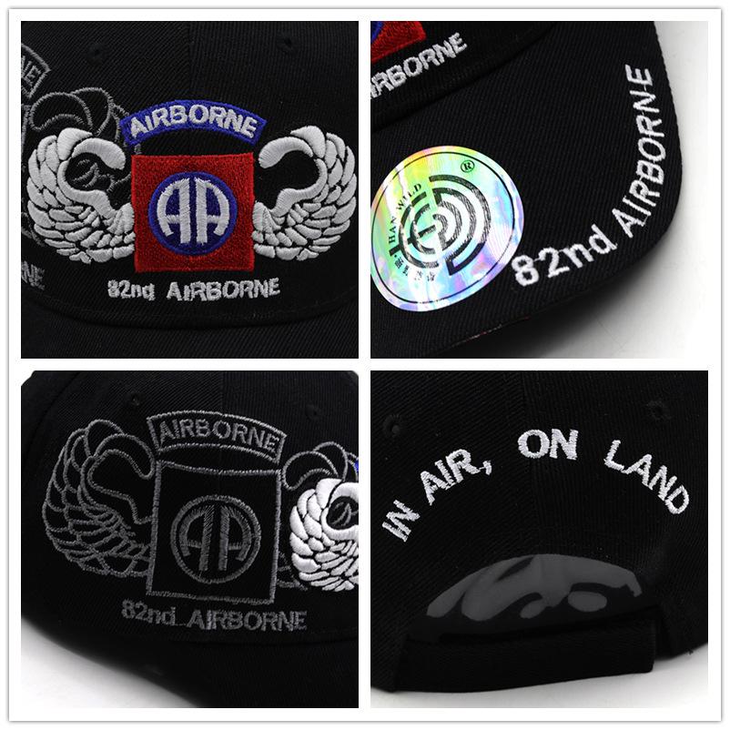 Outdoor Baseball Cap D Airborne Division Leisure Baseball Cap UV Protection Cap Big Eaves Cap Travel Breathable Cap