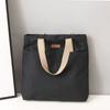 1Pc Women's Tote Bag Canvas Sewing Thread Large Capacity Advanced Sense Handbag Cvenient Practical Female's Commuter Bag