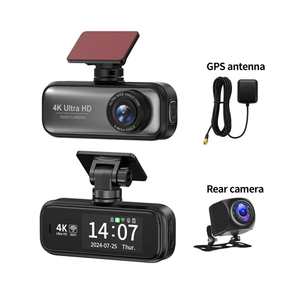 UHD 4K Dash Cam Mini Hidden 2Inch Car DVR Mobile WiFi appWDR Video Recorder Night Vision Ftont Rear 2Channel Black Box
