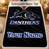 Flannel BlanketPenrith Panthers Custom Name Text Personalized Soft Warm Throw Blanket Home Decor Gift