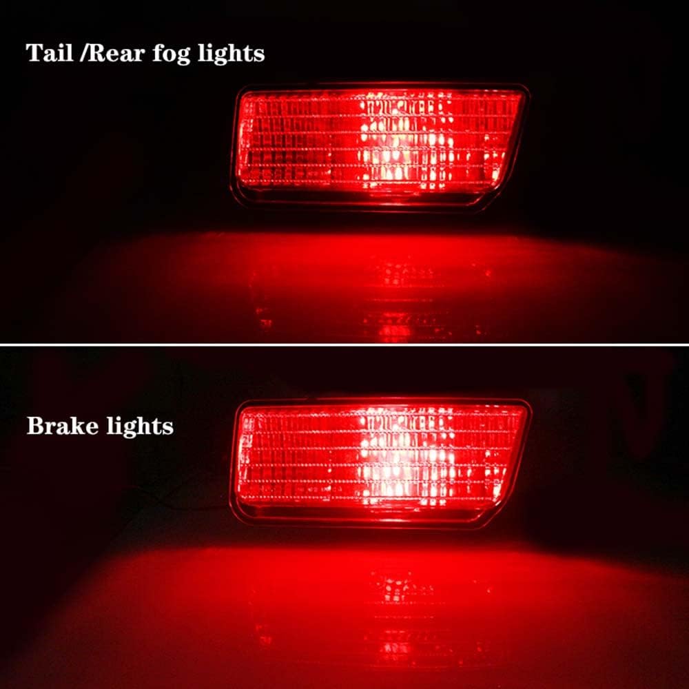 

AIVYNA 1 Set LED Rear Fog Lights Tail Brake Lamps Rear Bumper Reflectors Lights for 2005-2010 WK1 Jeep Grand Cherokee